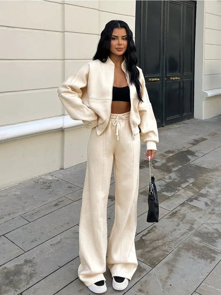 Women's Casual Matching Tracksuit Set – Comfy Lounge Two Piece