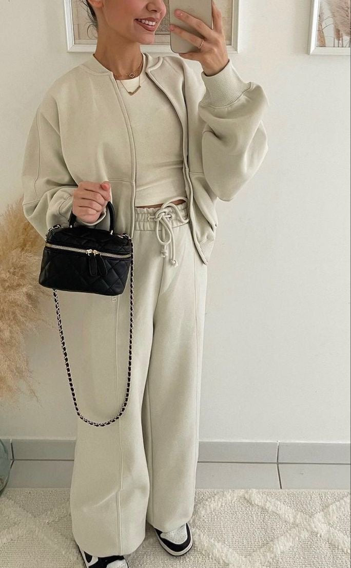 Women's Casual Matching Tracksuit Set – Comfy Lounge Two Piece