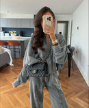Women's Casual Matching Tracksuit Set – Comfy Lounge Two Piece