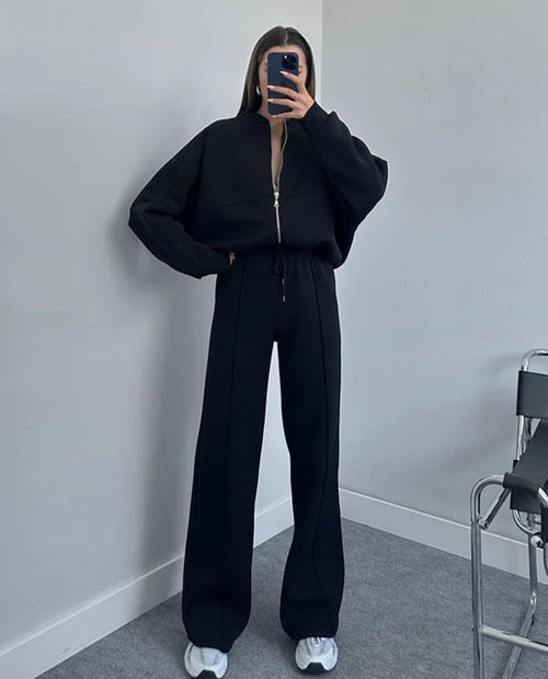 Women's Casual Matching Tracksuit Set – Comfy Lounge Two Piece