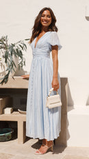 Summer Midi Dress with V-Neck