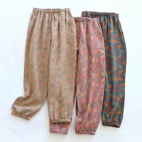 Women's Lightweight Floral Pattern Lounge Pants – Soft Sleepwear Trousers
