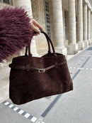 Ladies Handbag Suede 4