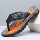 Men’s Open Toe Leather Sandals – Breathable Comfort Summer Footwear