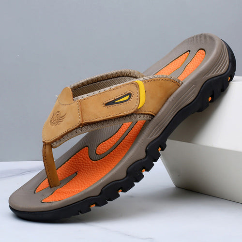 Men’s Open Toe Leather Sandals – Breathable Comfort Summer Footwear