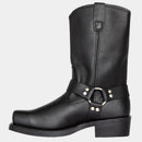 Women’s Vintage Cowboy Boots – Durable Western Harness Design with Classic Square Toe