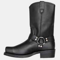 Women’s Vintage Cowboy Boots – Durable Western Harness Design with Classic Square Toe