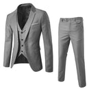 Men’s Elegant 3-Piece Set – Blazer, Pants & Waistcoat Formal Tailored Style