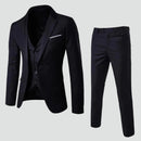 Men’s Elegant 3-Piece Set – Blazer, Pants & Waistcoat Formal Tailored Style