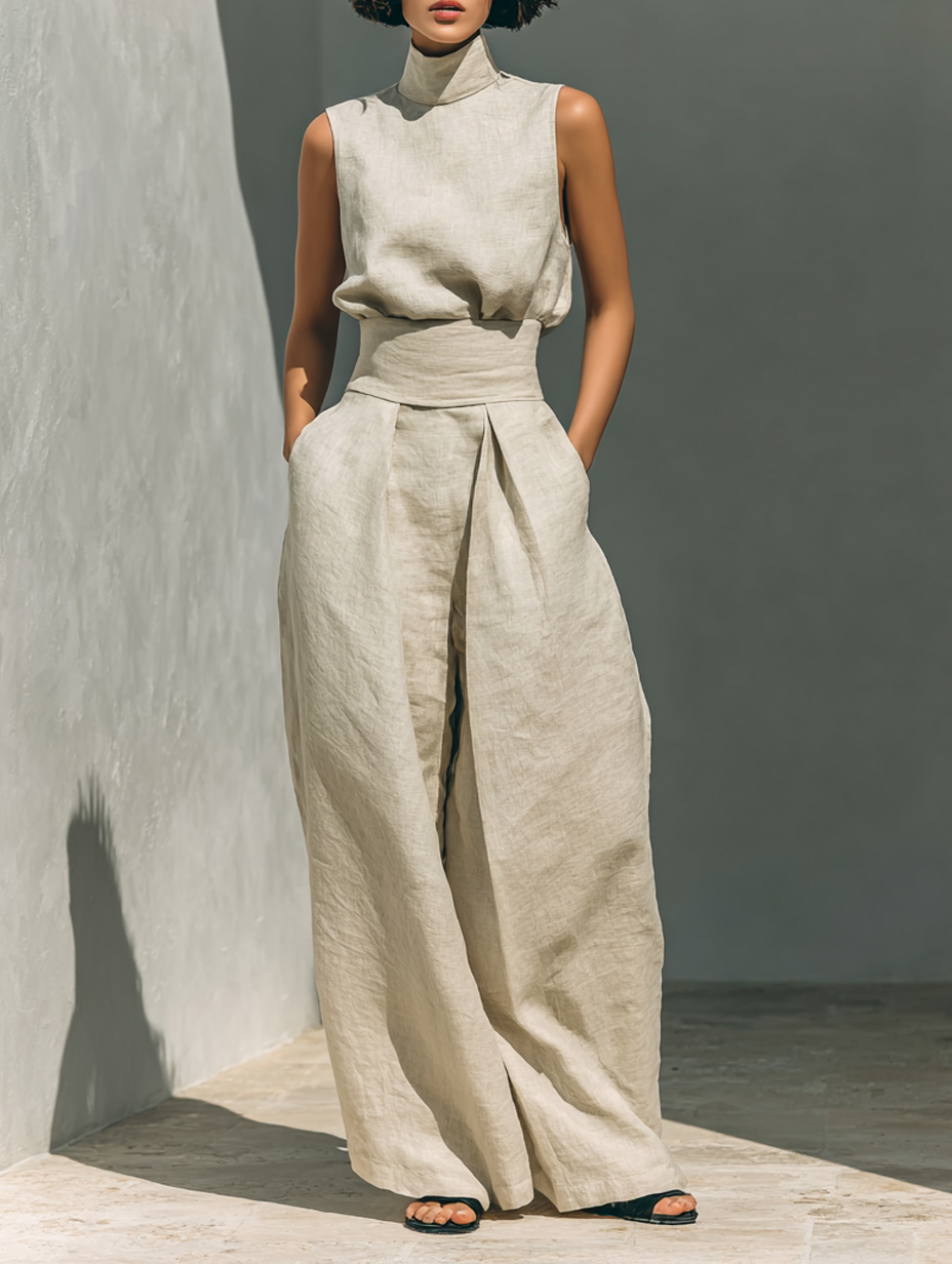 Minimalist Cotton-Linen Set: Effortless Comfort for Casual Outings