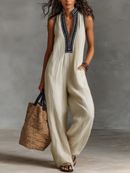 Minimalist Linen Blend Jumpsuit: Effortless Comfort for Every Occasion 1