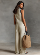 Minimalist Linen Blend Jumpsuit: Effortless Comfort for Every Occasion 3