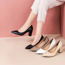 Women’s Elegant Block Heel Pumps – Classic Comfortable Dress Shoes