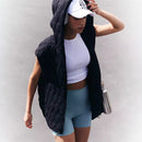 Women’s Lightweight Hooded Puffer Vest – Short Sleeve Quilted Jacket