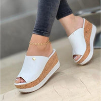 Women’s Elegant Open Toe Wedge Sandals – Comfortable Summer Shoes