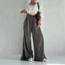 Women’s Wide Leg Sports Trousers – Loose Fit With Side Pockets