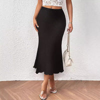 Women’s High-Waisted Pencil Skirt – Scalloped Hem Elegant Fit