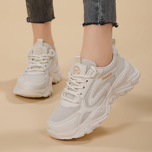 Women's Sporty Sneakers With Breathable Upper – Cushioned Comfort Shoes