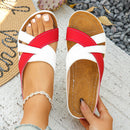 Women’s Open Toe Strappy Leather Sandals – Comfortable Summer Flats