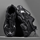 Women's Black Non-Slip Platform Sneakers With Lace Up Comfort