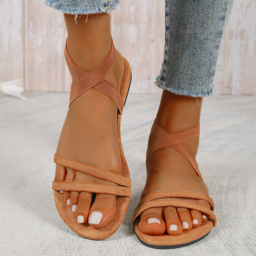 Women’s Elegant Strappy Sandals – Versatile Comfort Footbed Shoes