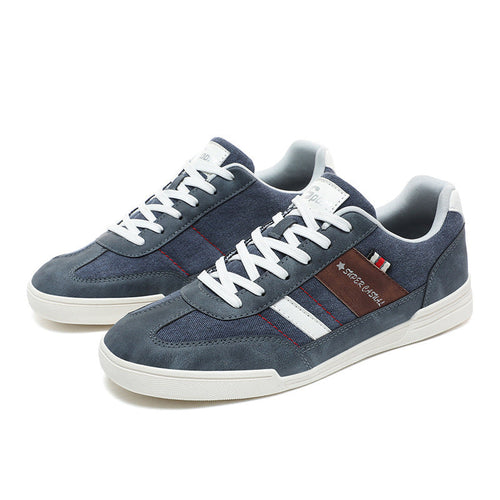 Women’s Blue Lace-Up Sneakers With Non-Slip Sole – Cushioned Comfort Shoes