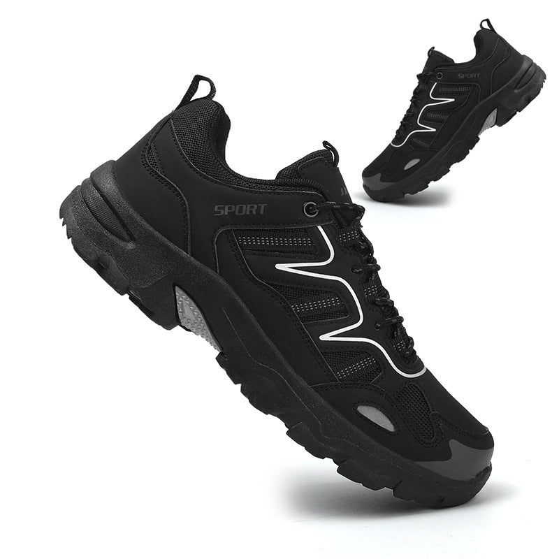 Women's Gray Non-Slip Sneakers With Lace Up Comfort Fit