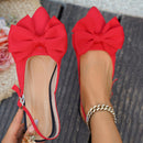Women’s Elegant Slingback Ballerina Flats – Bow Detail Comfort Shoes