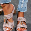 Women’s Elegant Platform Sandals – Sparkling Strap Comfort Shoes