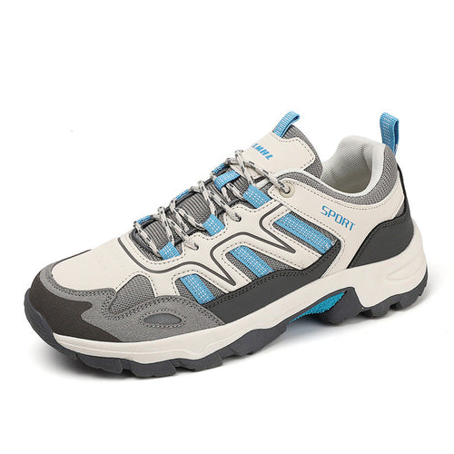 Women's Gray Non-Slip Sneakers With Lace Up Comfort Fit