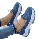 Women’s Slip On Suede Platform Sneakers – Comfortable Casual Shoes