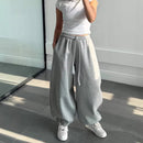 Women's Comfortable Wide Leg Trousers With Elastic Waistband – Relaxed Fit Pants
