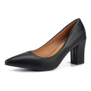 Women’s Elegant Block Heel Pumps – Classic Comfortable Dress Shoes