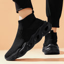 Women's Sock Style Ankle Sneakers With White Sole Lightweight Fit