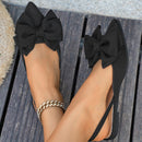 Women’s Elegant Slingback Ballerina Flats – Bow Detail Comfort Shoes