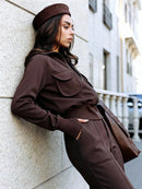 Women’s Warm Sweatsuit Set – Cozy Tracksuit With Pockets High Collar