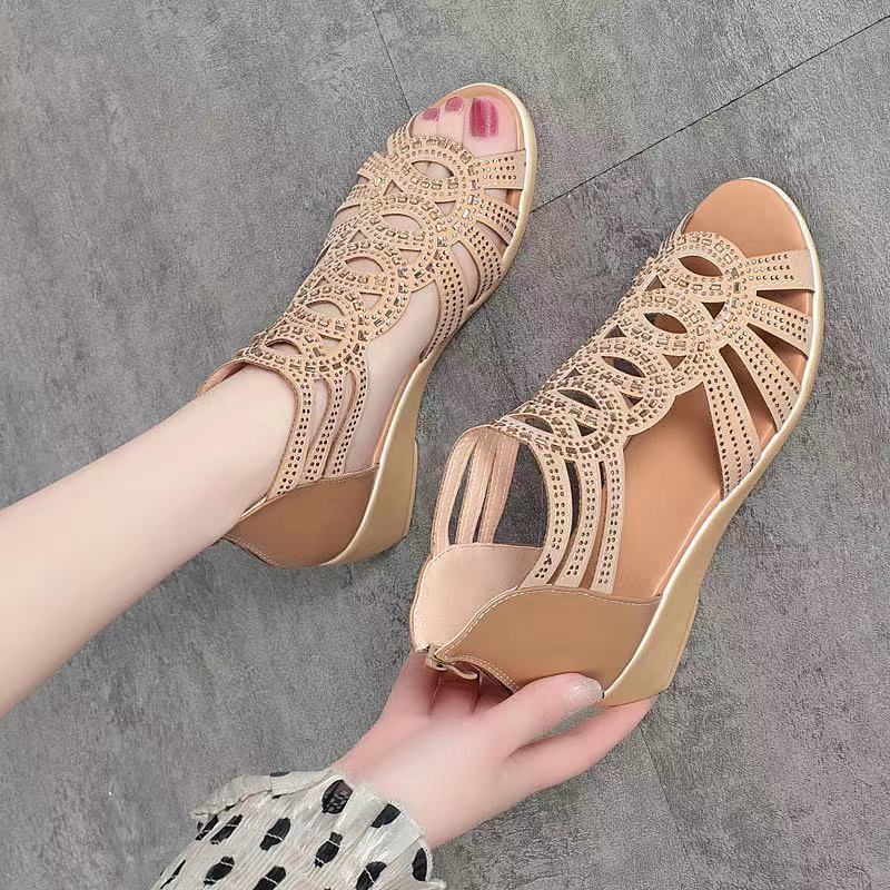 Women’s Stylish Gladiator Glitter Sandals – Elegant Strappy Comfort Shoes