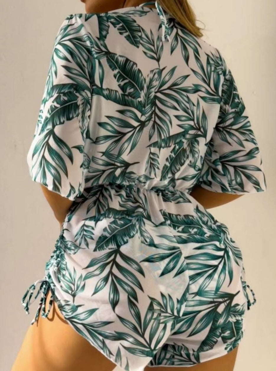 Magali® | Tropical Printed Three-Piece Sexy Bikini