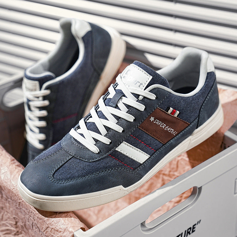 Women’s Blue Lace-Up Sneakers With Non-Slip Sole – Cushioned Comfort Shoes