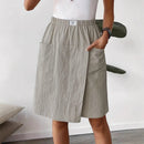 Women's Stylish Linen Shorts With Elastic Waistband – Casual Summer Piece