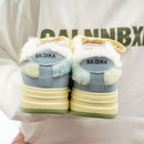 Women's Pink Platform Sneakers With Fleece Lining