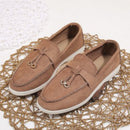 Women’s Flat Slip On Suede Loafers – Comfortable Casual Walking Shoes