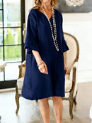 Women’s Casual Ruffle Dress – Hip Length Relaxed Summer Outfit