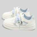 Women's Breathable Laced Up White Mesh Sneakers