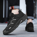 Women's Gray Non-Slip Sneakers With Lace Up Comfort Fit