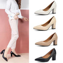 Women’s Elegant Block Heel Pumps – Classic Comfortable Dress Shoes
