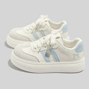 Women's Trendy Laced Up Suede Sneakers With Red Laces