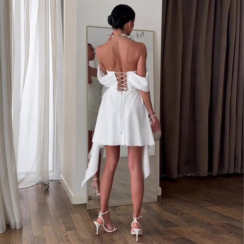 Women's Strapless Corset Basque Waist Wedding Dress – Luxury Bridal Gown