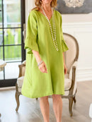 Women’s Casual Ruffle Dress – Hip Length Relaxed Summer Outfit