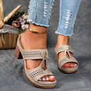 Women’s Elegant Platform Sandals – Sparkling Strap Comfort Shoes